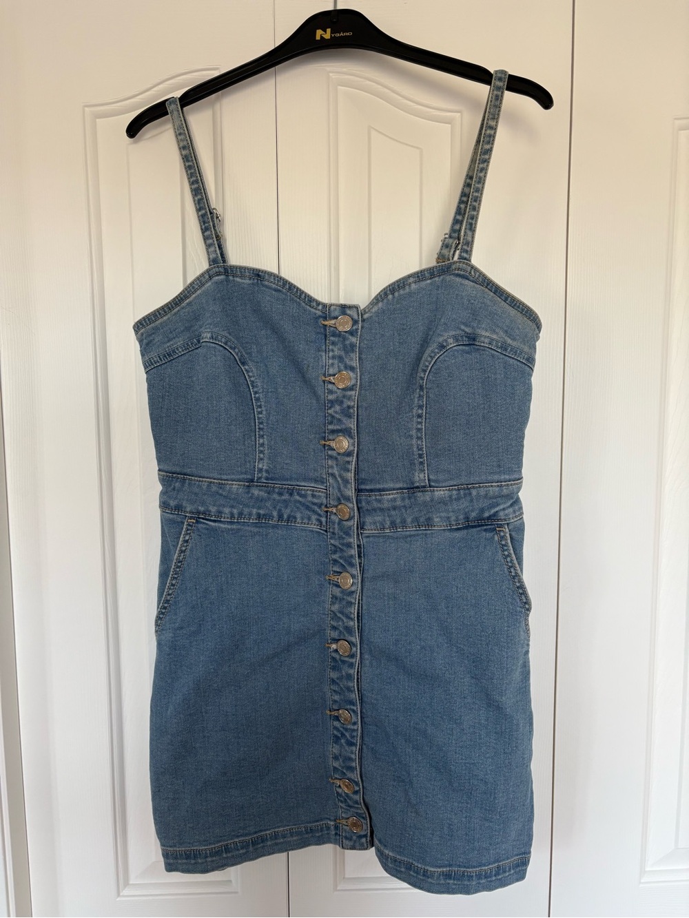 GUESS Denim Button-Front Mini Dress - sz 6
